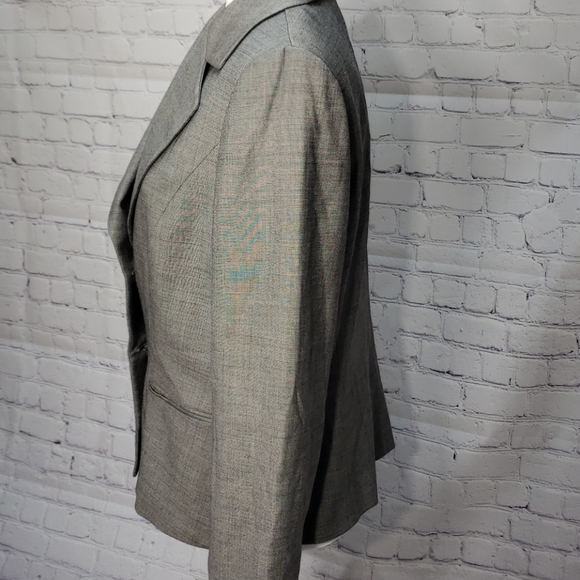 Tahari Suit Skirt Blazer Size 12 Gray - Picture 3 of 14